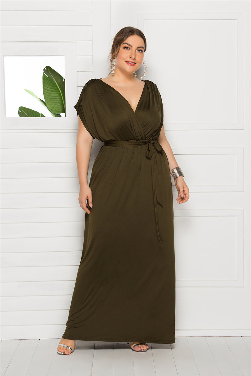 Plus Size Knot Front Dress