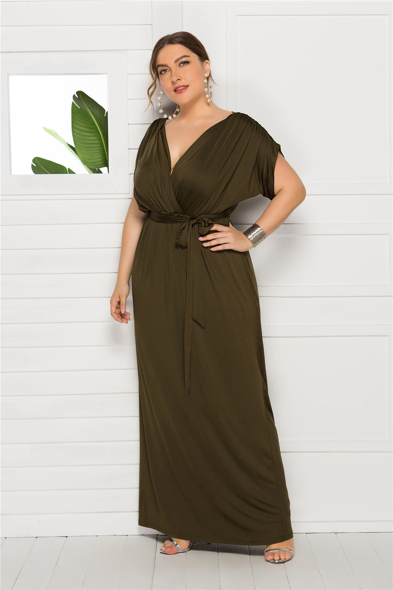 Plus Size Knot Front Dress