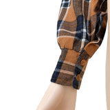 Plus Size Plaid Print Drop Shoulder Shirt