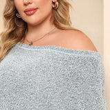 Plus Size Drop Shoulder Sweater