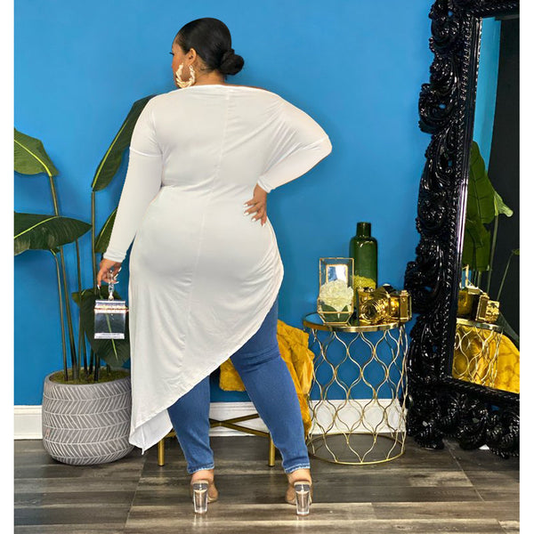 Plus Size High Split Dress