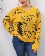 Plus Size Drop Shoulder Sweater