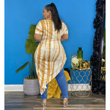 Plus Size High Split Tie Dye Dress