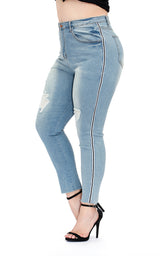 Plus Size Ripped Skinny Jeans