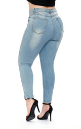 Plus Size Ripped Skinny Jeans