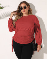 Plus Size Drawstring Waist Top