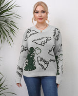 Plus Size Drop Shoulder Sweater