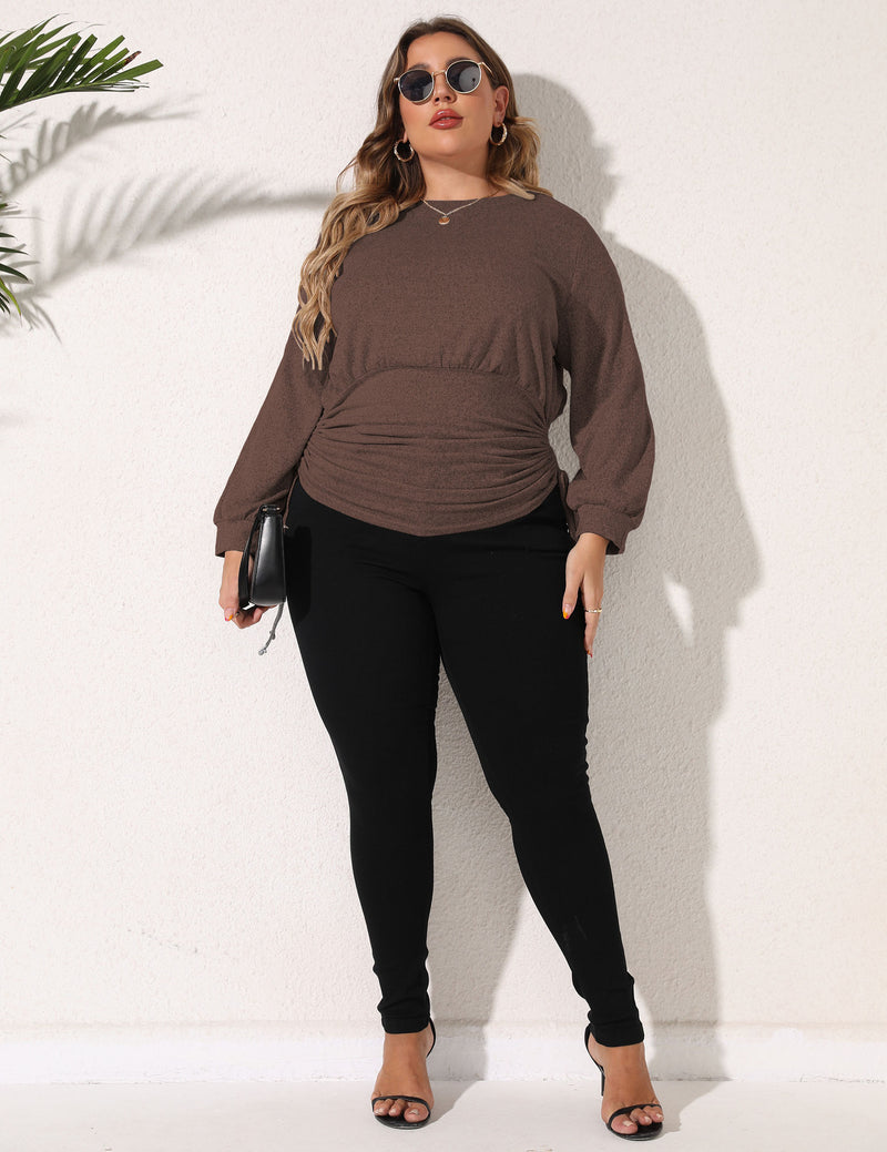 Plus Size Drawstring Waist Top