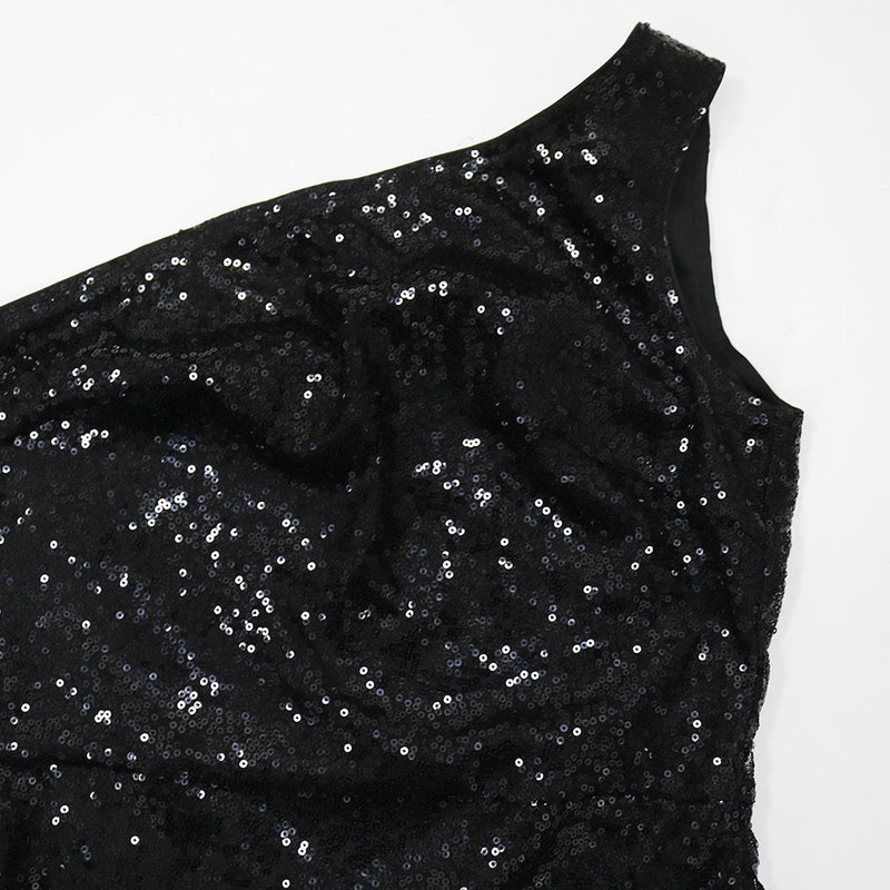 Sequin One Shoulder Dress