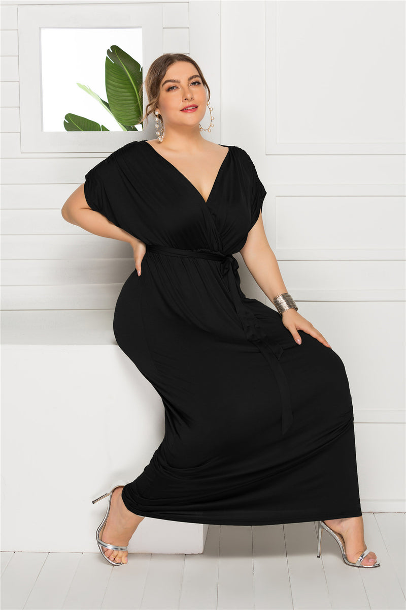 Plus Size Knot Front Dress