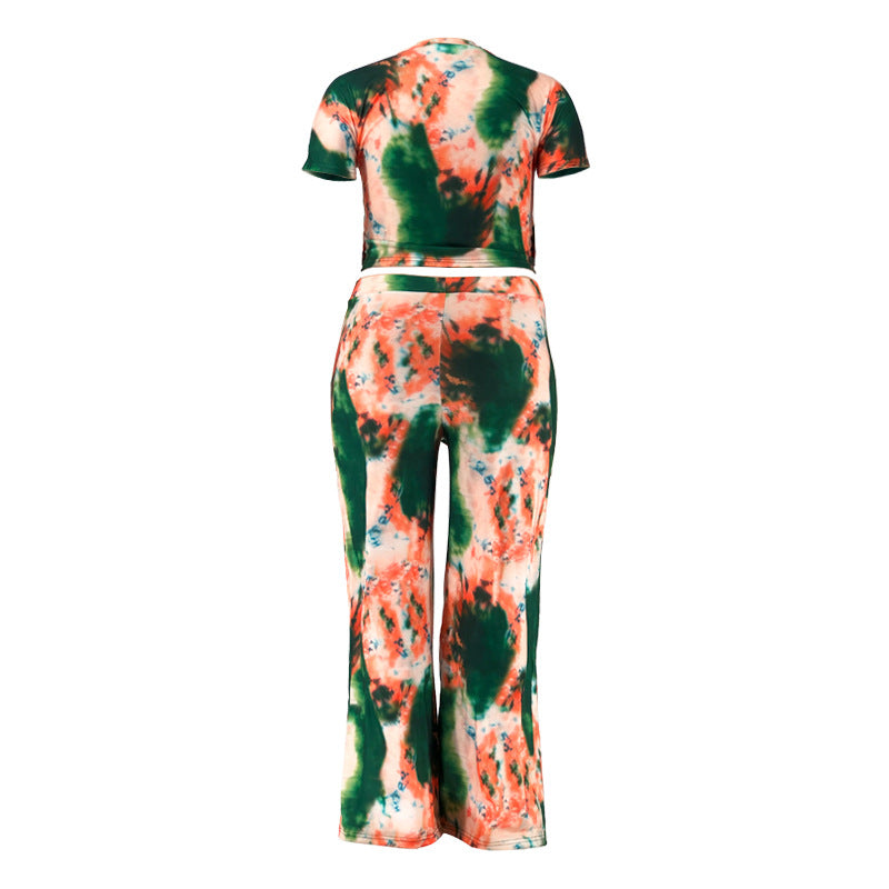 Plus Size Tie Dye Top & Pants Set