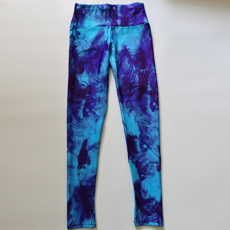 Tie Dye Absorbs Sweat Breathable Seamless Leggings