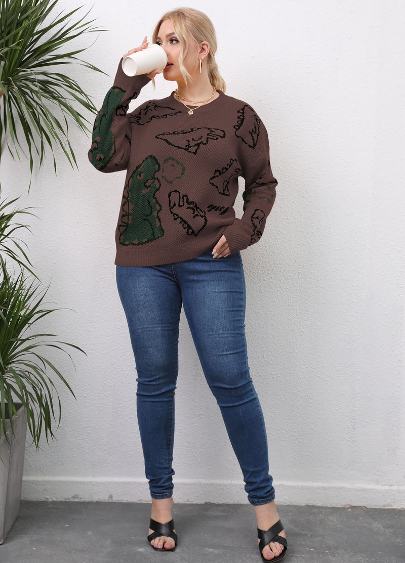 Plus Size Drop Shoulder Sweater