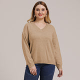 Plus Size V Neck Sweater