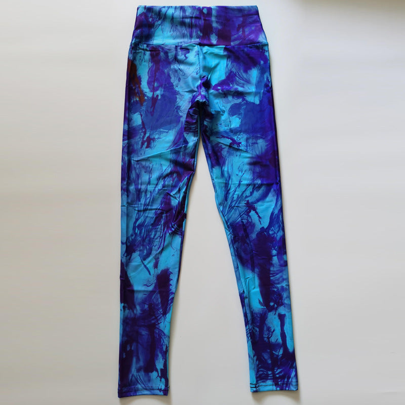 Tie Dye Absorbs Sweat Breathable Seamless Leggings