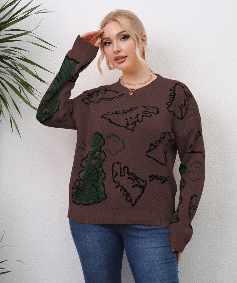 Plus Size Drop Shoulder Sweater