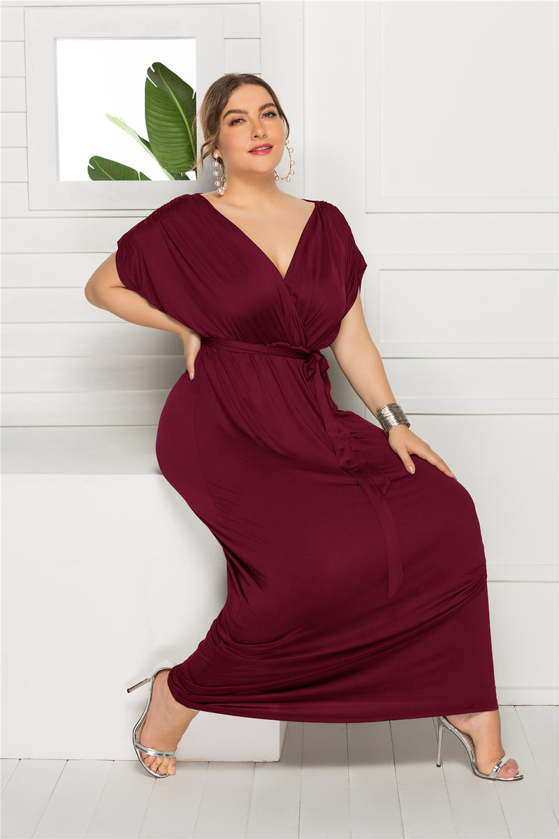 Plus Size Knot Front Dress