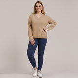 Plus Size V Neck Sweater