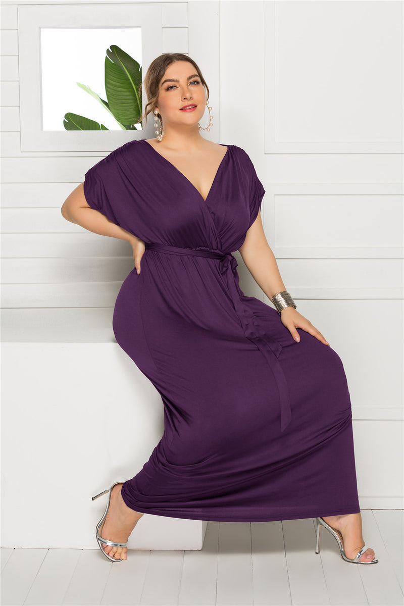 Plus Size Knot Front Dress