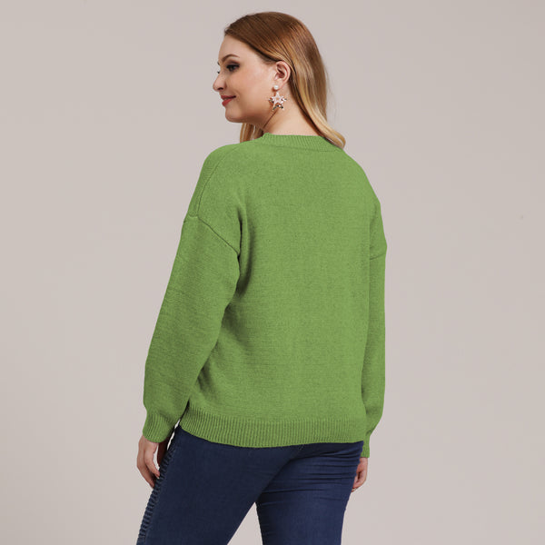 Plus Size V Neck Sweater