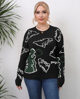 Plus Size Drop Shoulder Sweater