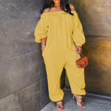 Solid Off Shoulder Jumpsuit