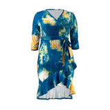 Plus Size Tie Dye Midi Dress