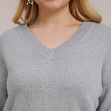 Plus Size V Neck Sweater