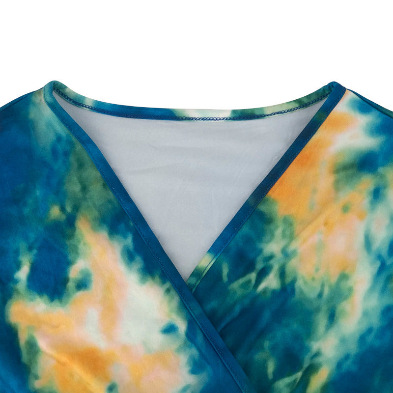 Plus Size Tie Dye Midi Dress