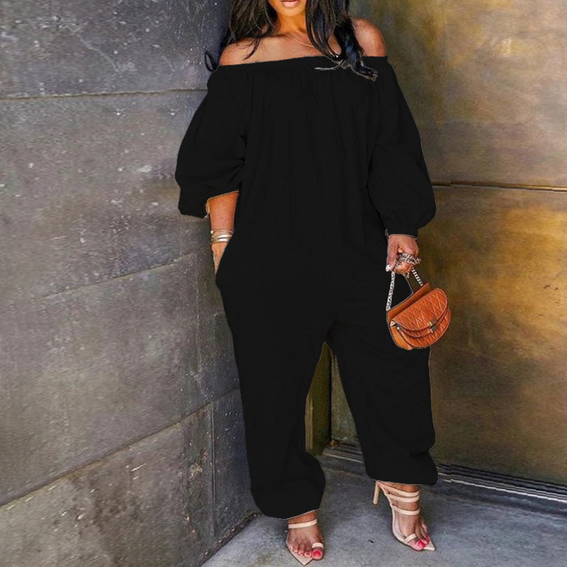 Solid Off Shoulder Jumpsuit