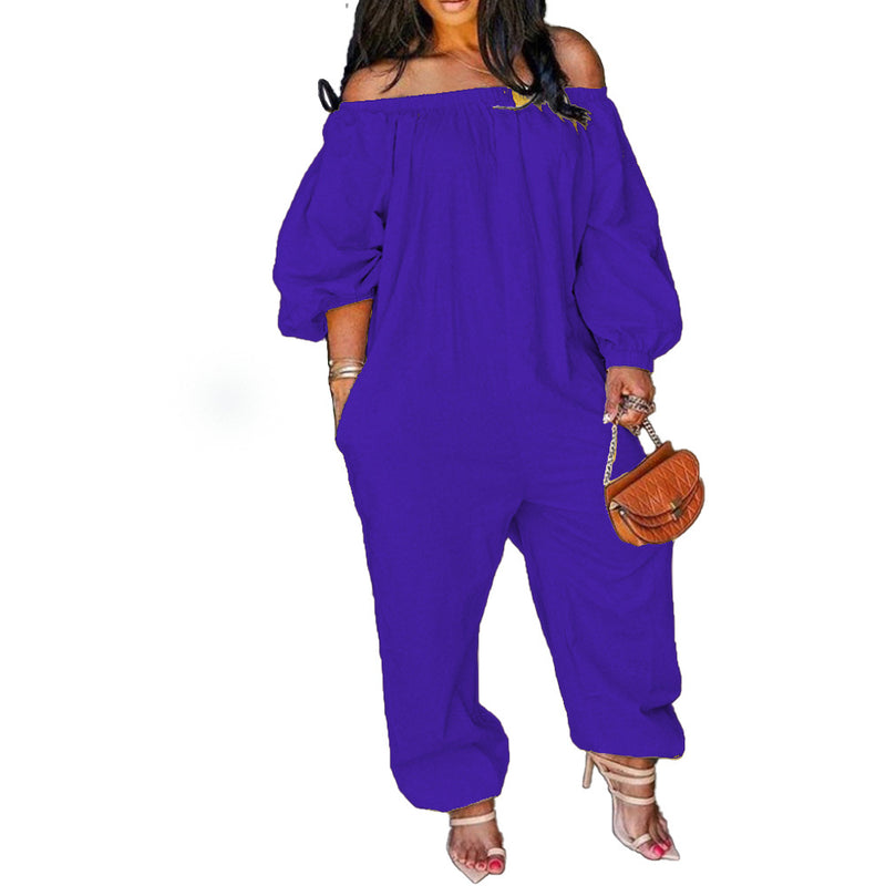 Solid Off Shoulder Jumpsuit