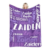 High Quality Super Soft Personalized Name Blanket