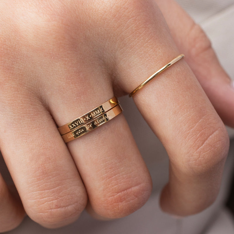 Adjustable Personalized Wrap Ring-Custom Names, Date, Numbers, Any Text