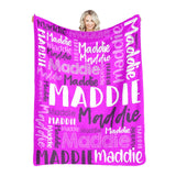 High Quality Super Soft Personalized Name Blanket