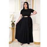 Plus Size Top & Dress Two Piece Set