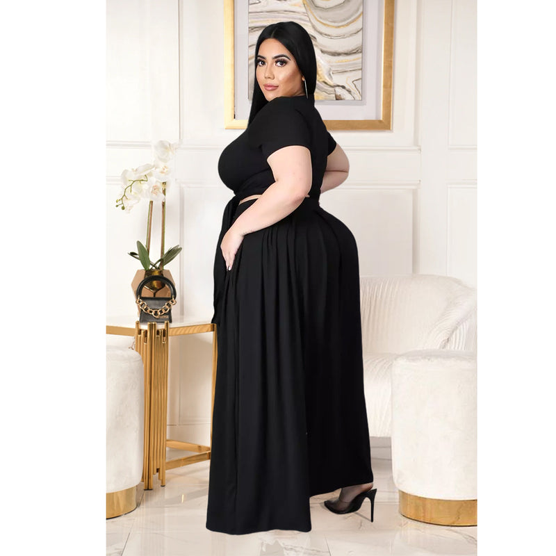 Plus Size Top & Dress Two Piece Set