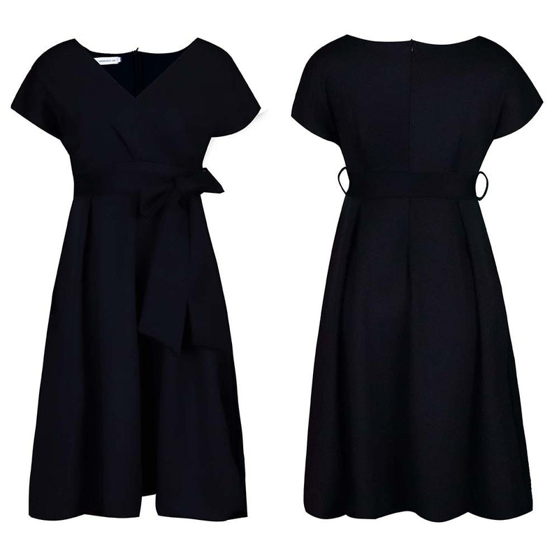 Zip Back Elegant Midi Dress