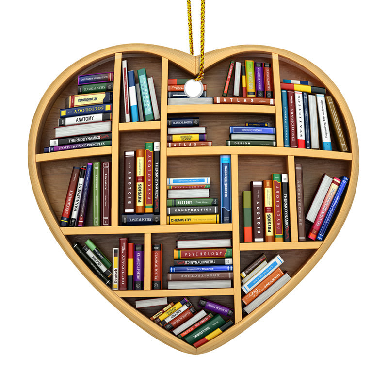 Books May Well Be The Only True Magic - Ceramic Heart Shaped Ornament - Christmas Gift For Book Lovers